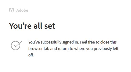 Accesso dal browser riuscito