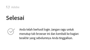 Login browser berhasil