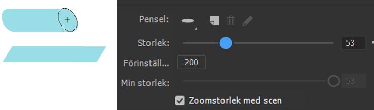 Reglage för penselstorlek
