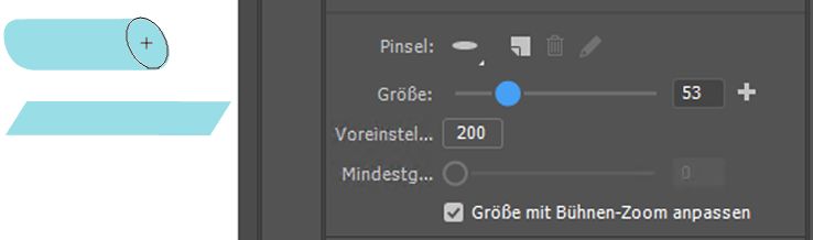 Pinselgrößen-Regler
