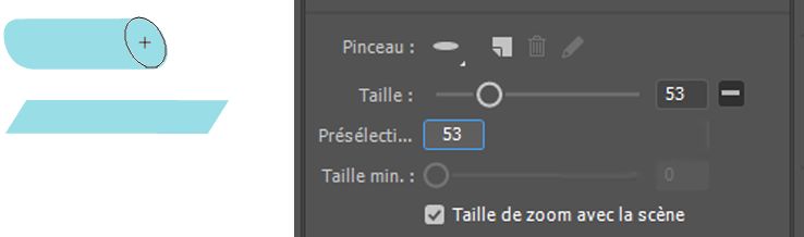 Curseur Taille du pinceau