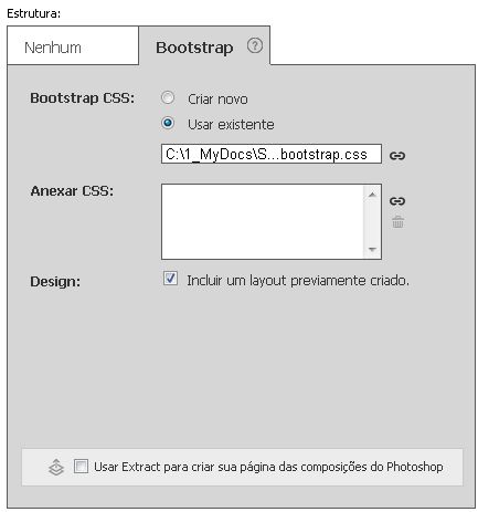 Criar documentos do Bootstrap