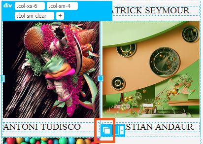 Bootstrap 文件中的複製列和欄選項