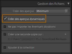 Créer des aperçus dynamiques