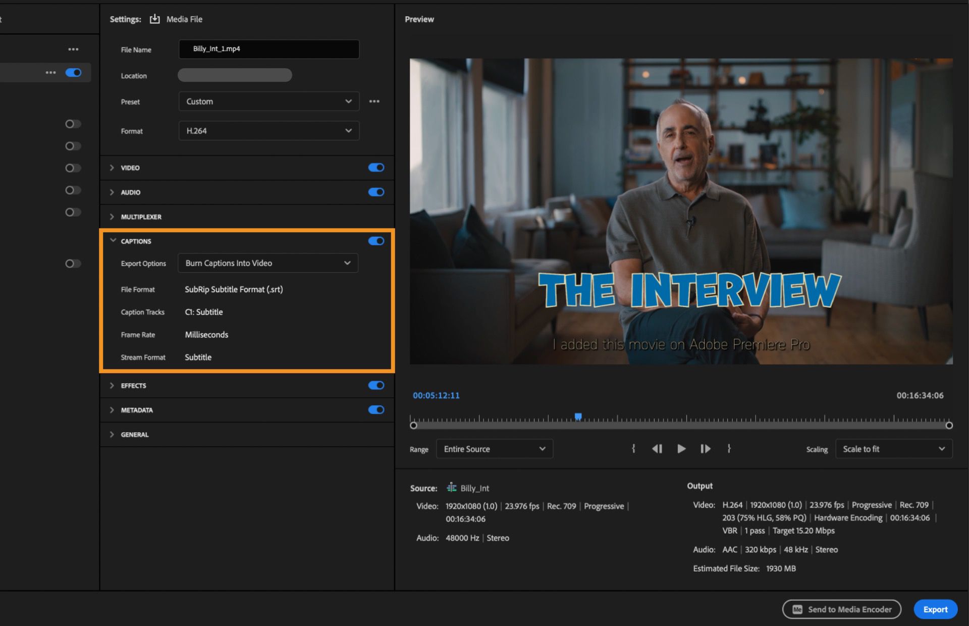 Burn in the captions in the track regardless of format, as they will be printed in the video