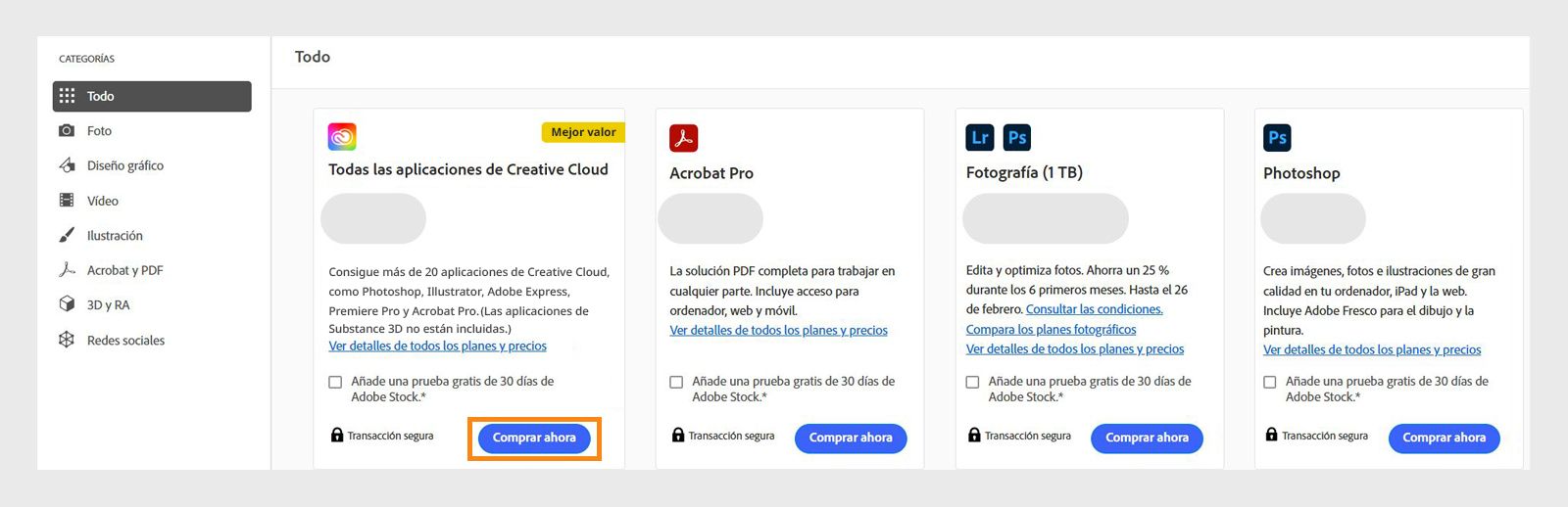 Editar datos de facturación y pago