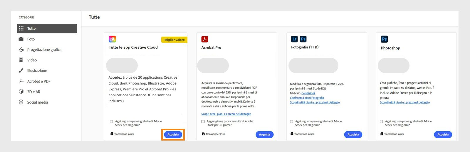 Modifica dati di pagamento e di fatturazione