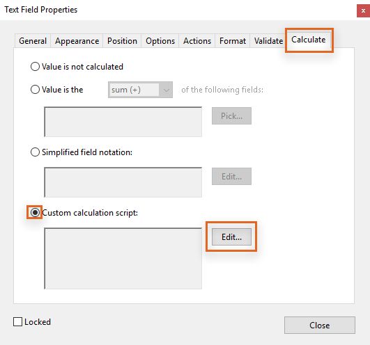 Egendefinert beregningsskript