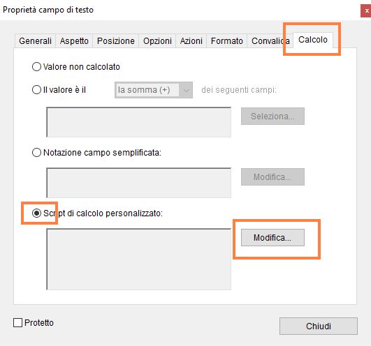 Script di calcolo personalizzato