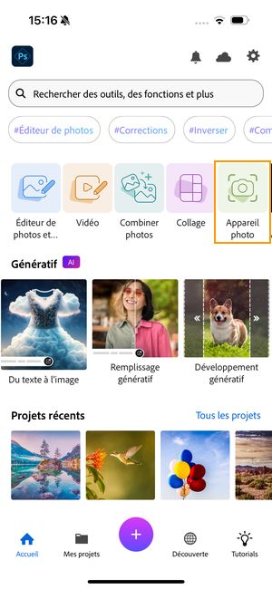 Sélectionnez l’icône de l’appareil photo pour télécharger l’image.