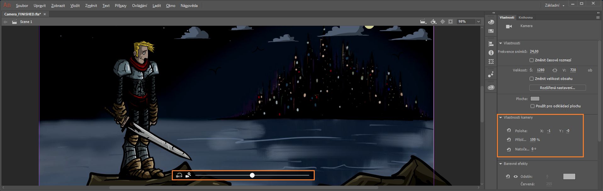 Přiblížení a otáčení