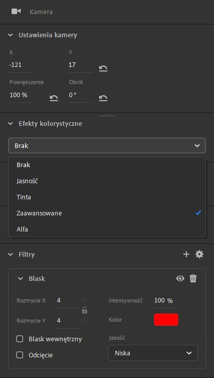 Zaktualizowane opcje kamery