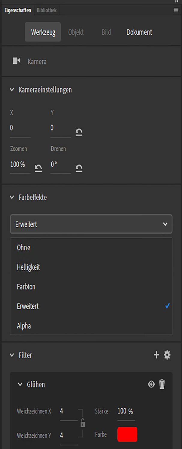 Aktualisierte Kameraoptionen