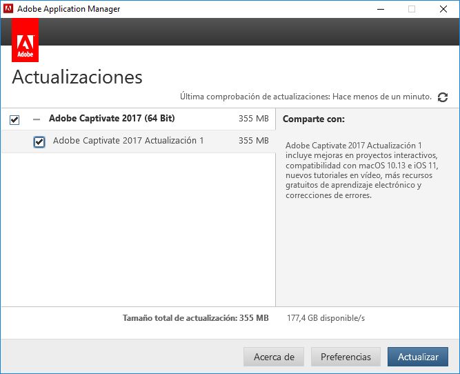 Captivate 2017 actualización 1