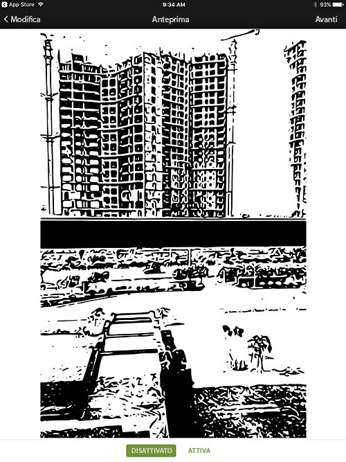 È visibile l'opzione per trascinare il dito sulle parti della forma.