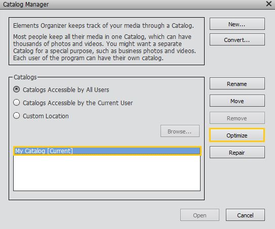 Optimisation d’un catalogue