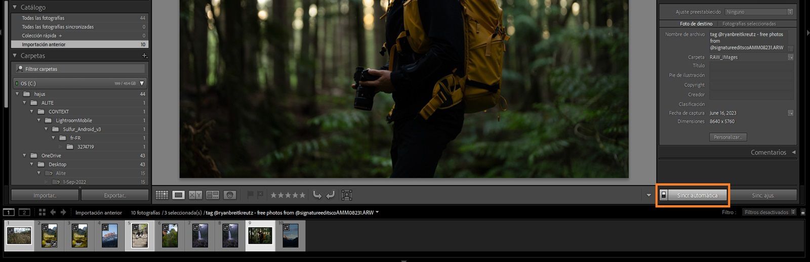 Configuración de copiar y pegar para HDR