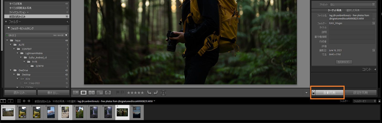 HDR の設定をコピー＆ペースト