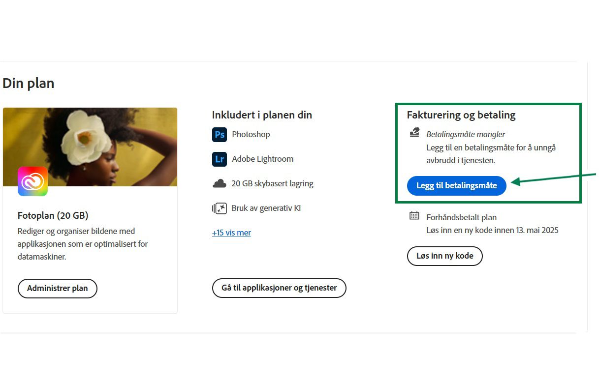 betalingsskjermbilde