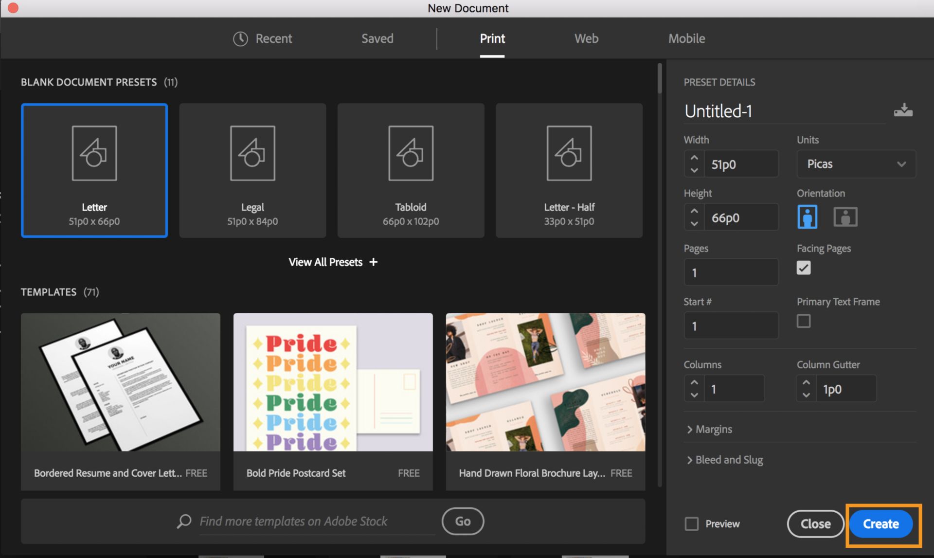 CCT Pro – Option „Neues Dokument“ – „Erstellen“