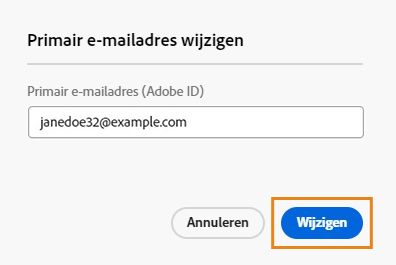 Primair e-mailadres wijzigen