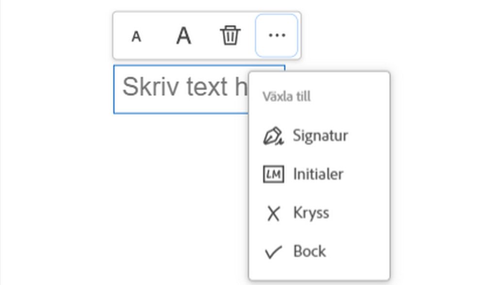 Ändra typ av indata