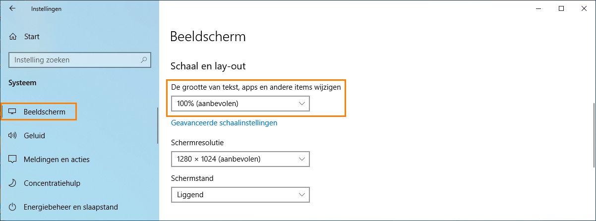 Lettertype en dpi-schaal