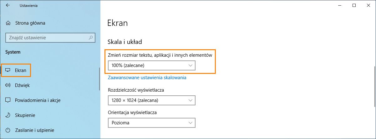Skalowanie czcionek i DPI