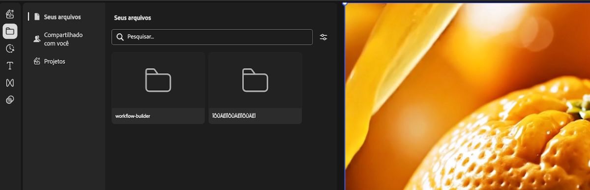 O painel Origem é aberto e lista todos os vídeos adicionados, bem como a linha do tempo. Há opções para pesquisar a linha do tempo, bem como enviar novos arquivos de mídia. 