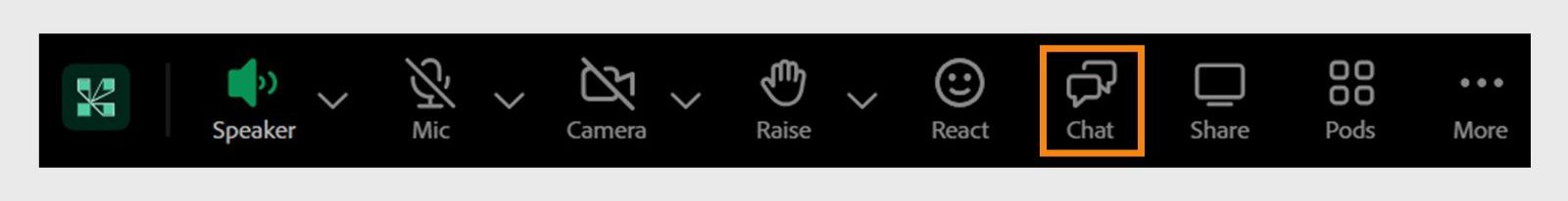 Open Chat panel in room