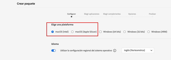 Elegir una plataforma macOS