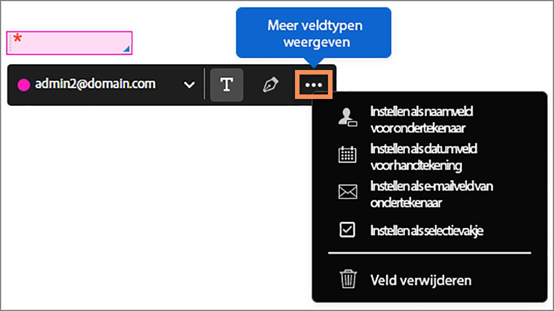 Meer velden weergeven