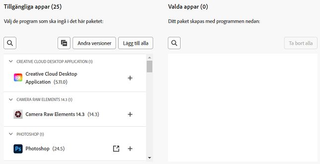 Välj program