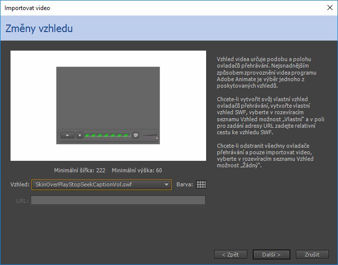 Výběr vzhledu pro videoklip