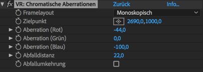 Einstellungen für „VR: Chromatische Aberration“
