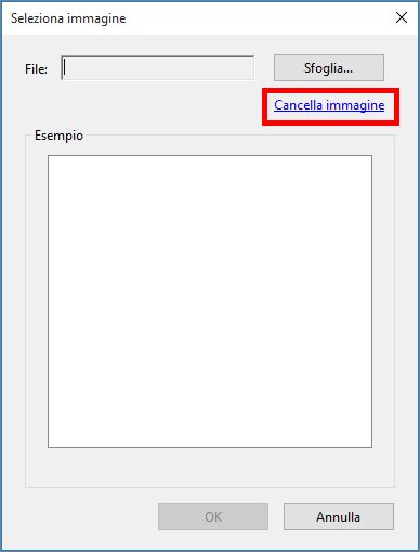 Cancellare l’immagine selezionata