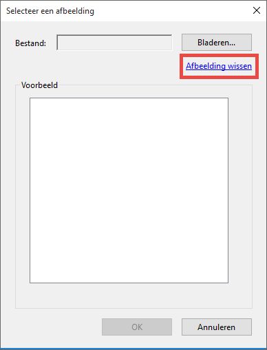 Geselecteerde afbeelding wissen