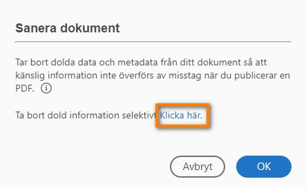 Klicka här för att ta bort dold information