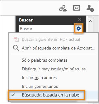 Configuración para habilitar la búsqueda basada en la nube