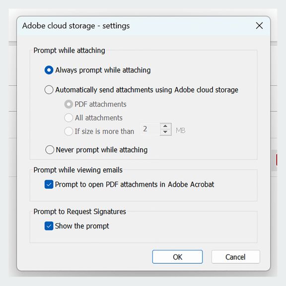 הגדרות Adobe Document Cloud