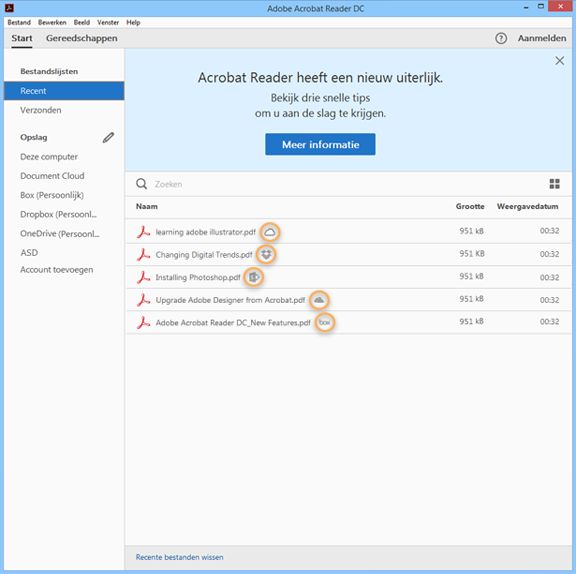 Pictogrammen voor cloudbestanden op basis van hun locatie