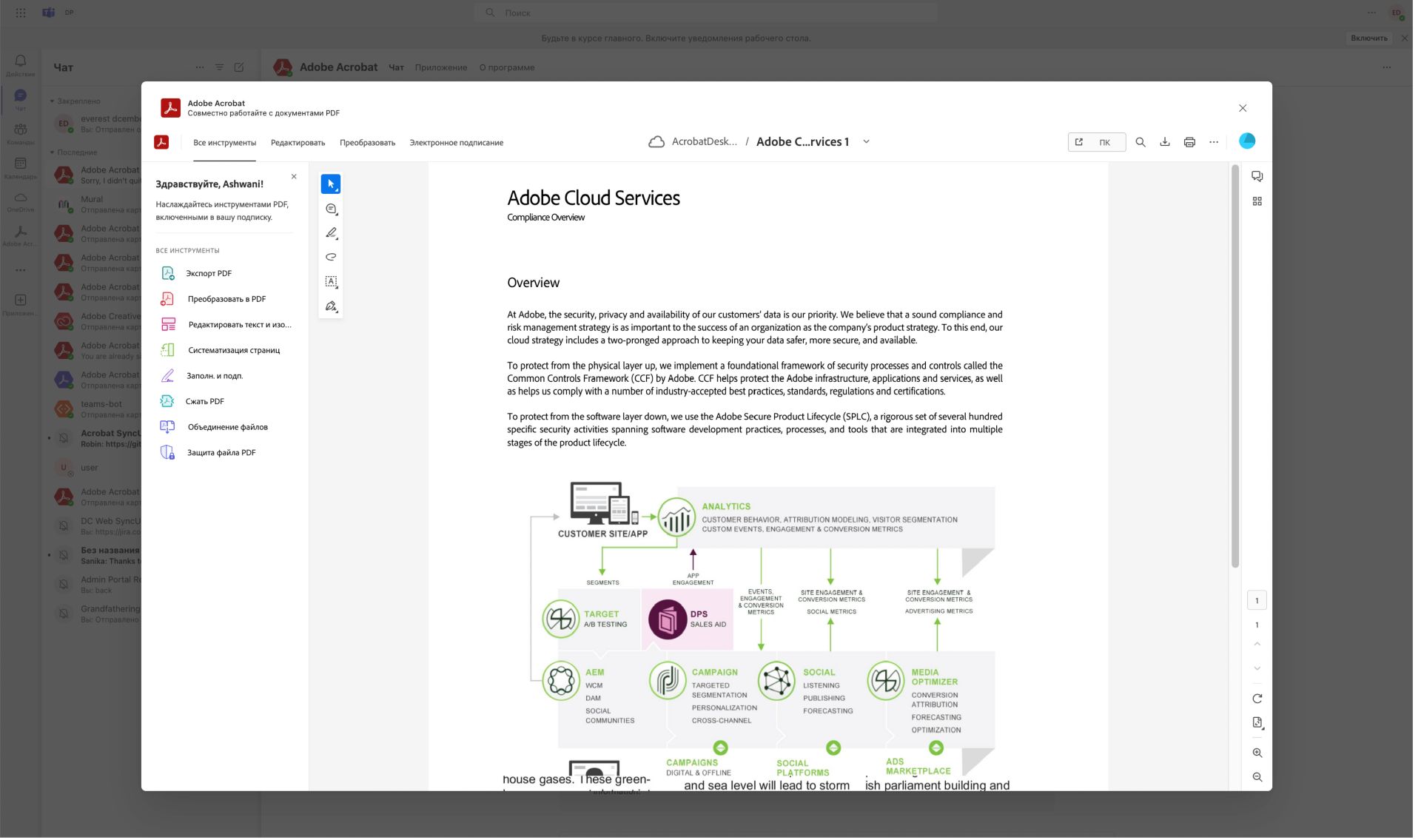 Совместная работа с PDF в действиях по сообщениям