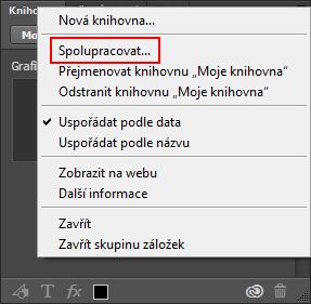 Photoshop – Spolupráce při práci s knihovnami