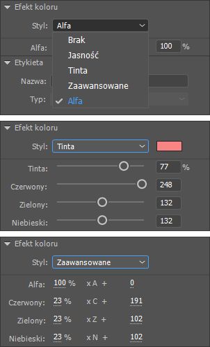 Efekty kolorystyczne