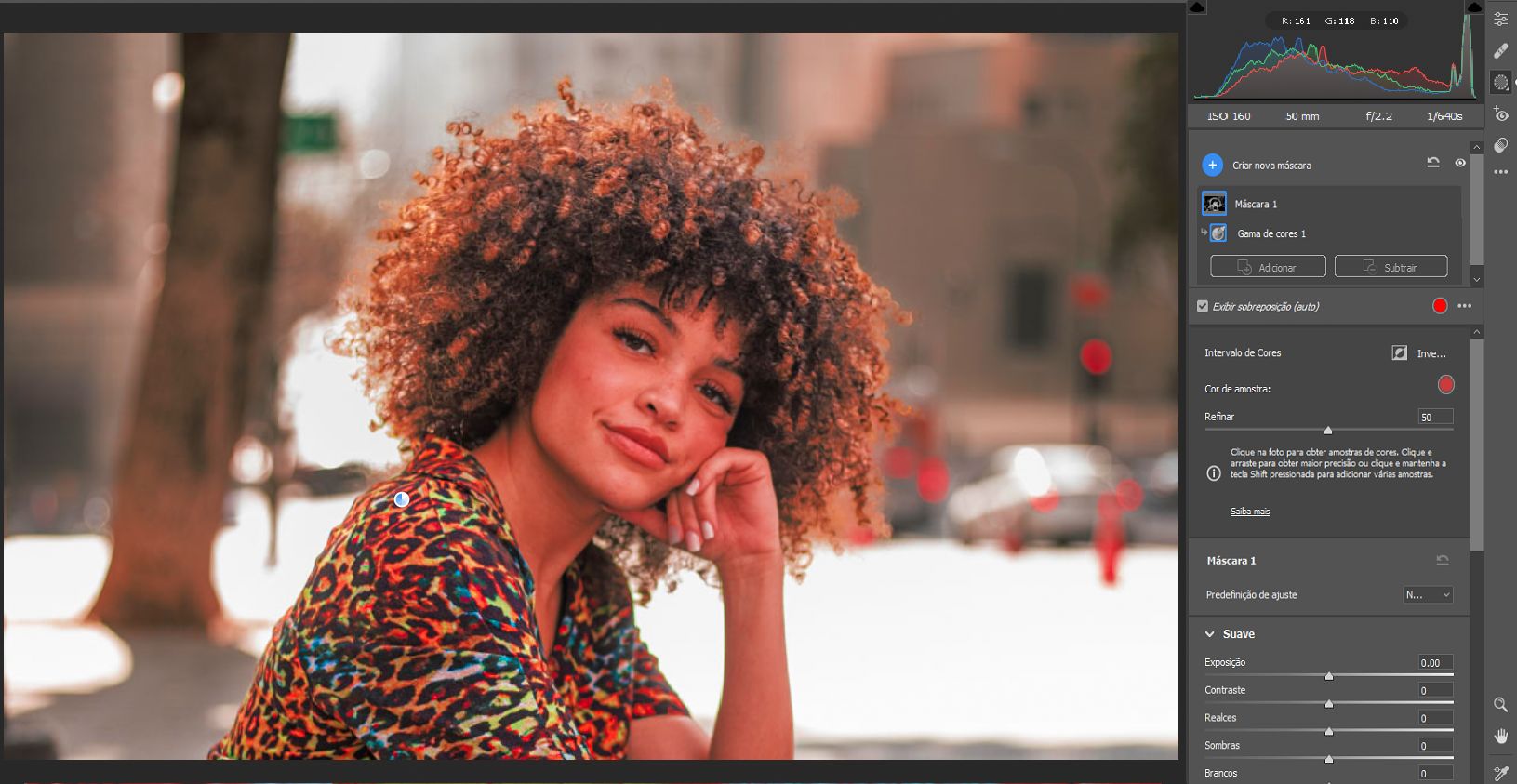 Intervalo de cores no Mascaramento