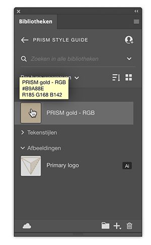 Kleurstaal toevoegen aan bibliotheek