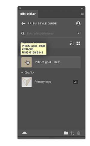 Legg til fargekart i et bibliotek