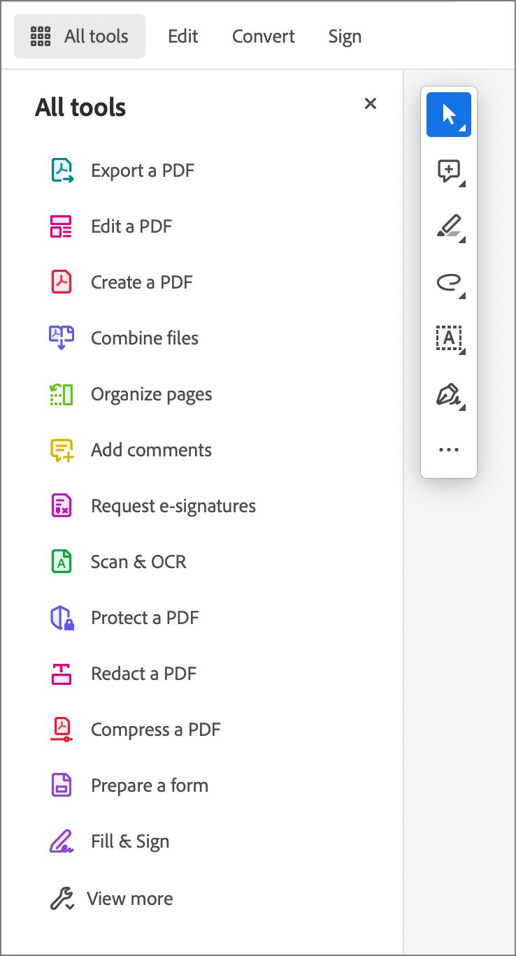 L’outil Commentaire n’apparaît pas dans le panneau Tous les outils