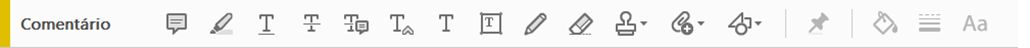 Barra de ferramentas Comentário no Acrobat
