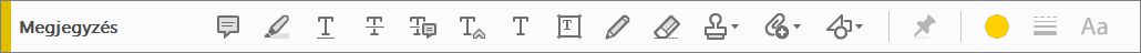 Az Acrobat Megjegyzés eszköztára